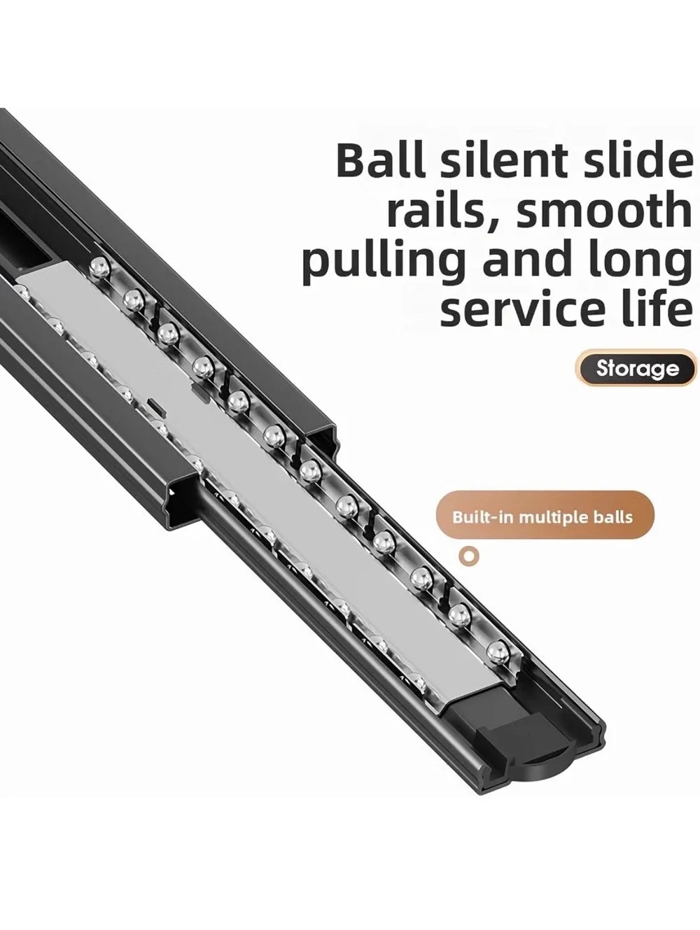 Under Cabinet Pull-Out Pan and Lid Organizer Rack with Ball Bearing Slide Rails